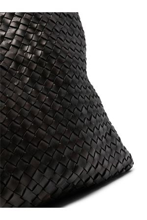 Vintage Mesh dark brown leather tote bag DRAGON DIFFUSION | 8949DARKBROWN